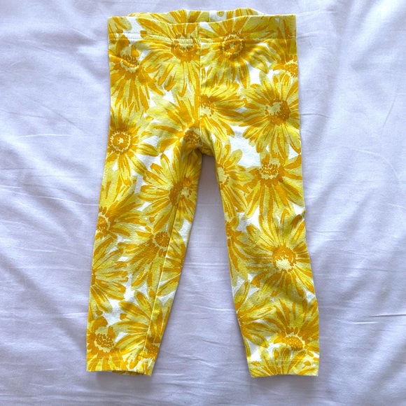Carter's Other - Carter’s Girls Bright Yellow Daisy Floral Spring Cropped Leggings- Girls 4T
